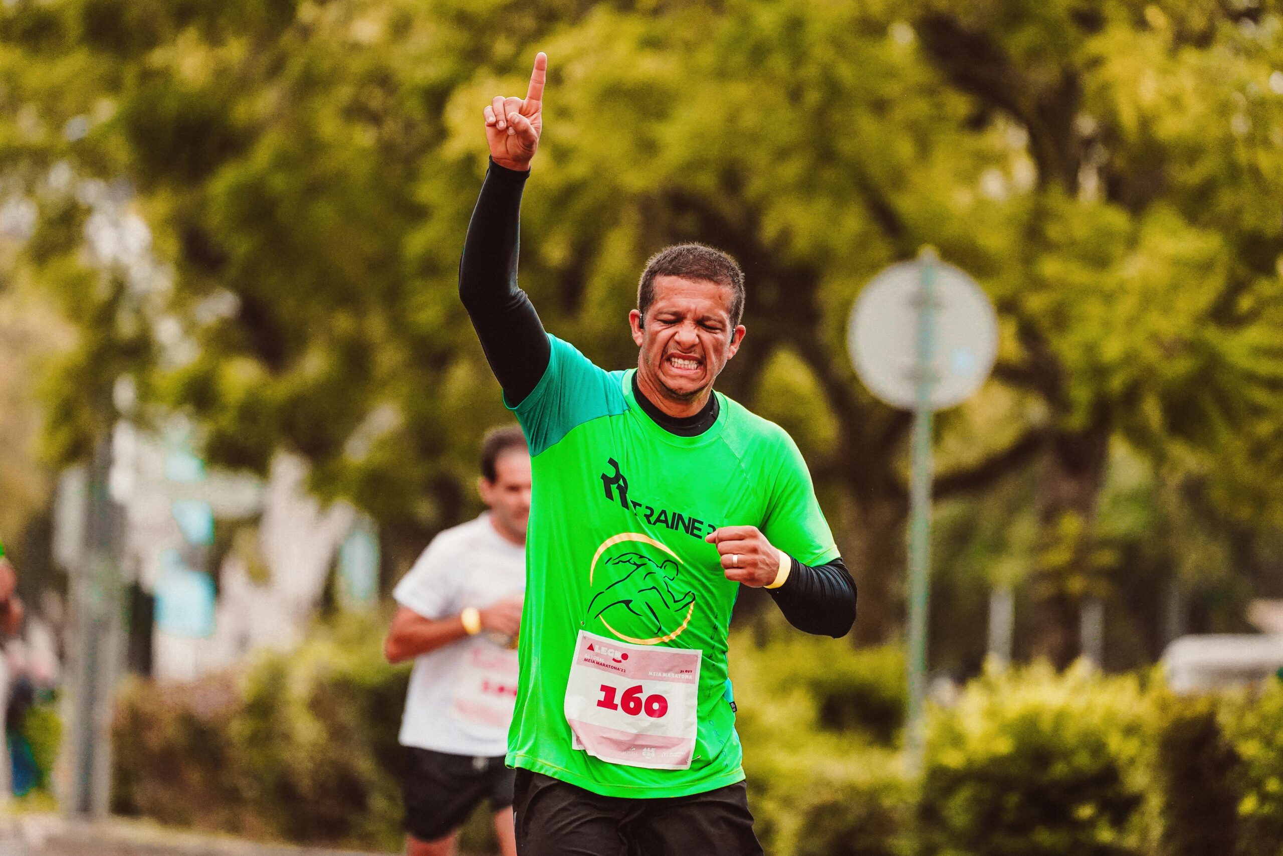 Runner celebrating after finishing their first 5K race