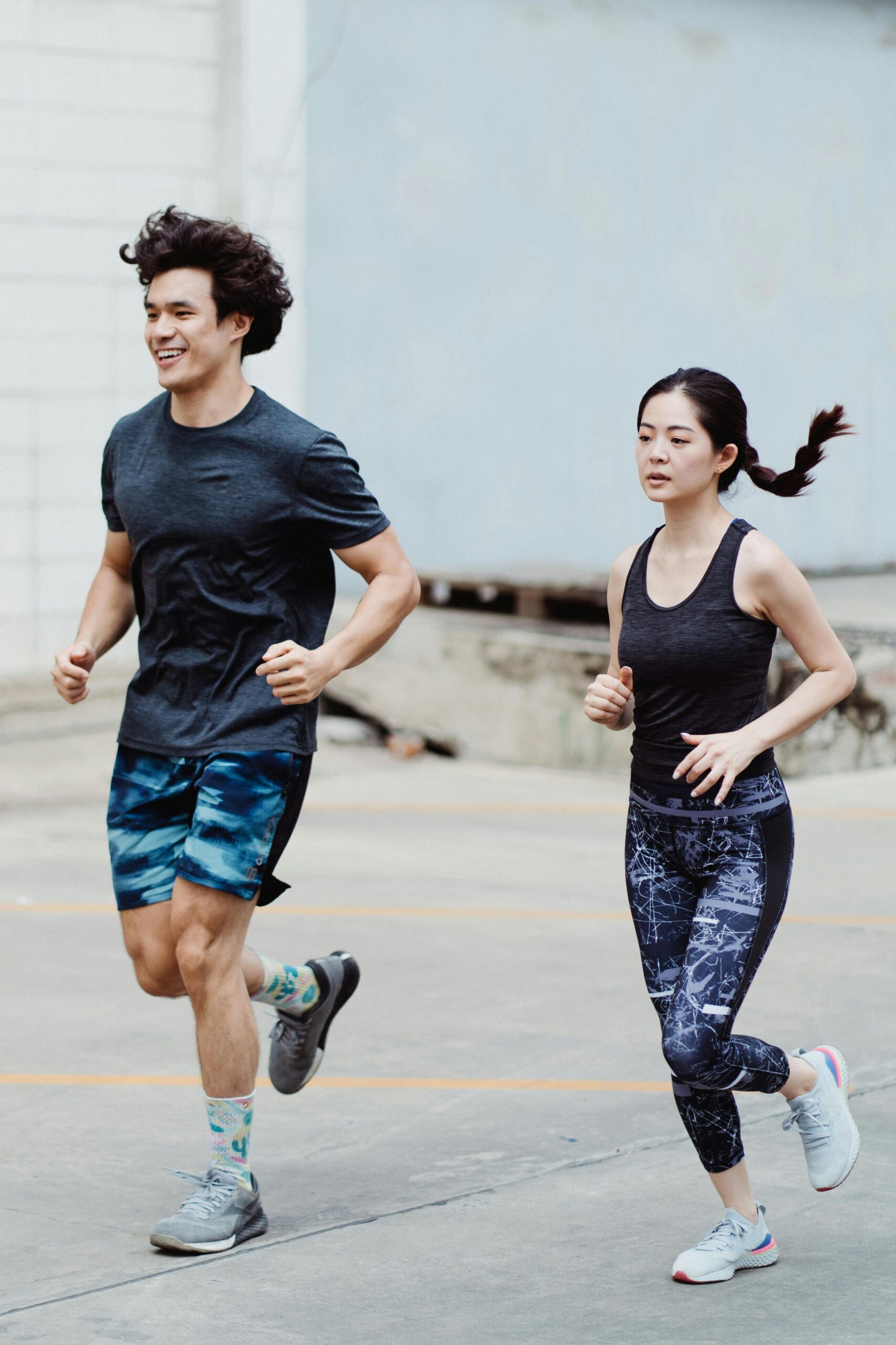 Runners doing easy running together